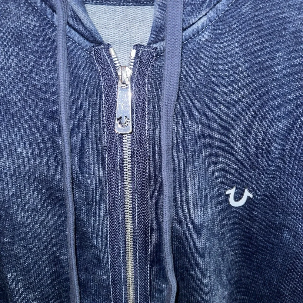 TRUE RELIGION Mens S Blue Buddha World Tour Zip Hoodie Mean Girls Broadway